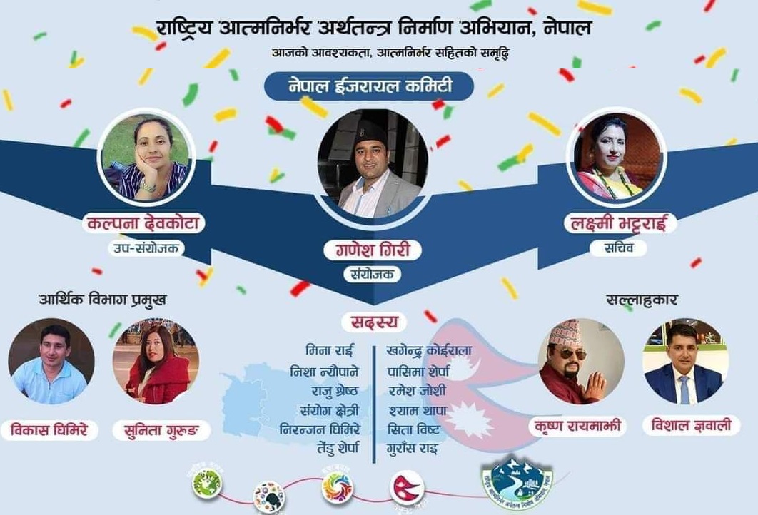 गणेश गिरिको संयोजकत्वमा ‘राष्ट्रिय आत्मनिर्भर अर्थतन्त्र निर्माण अभियान’ इजरायल गठन