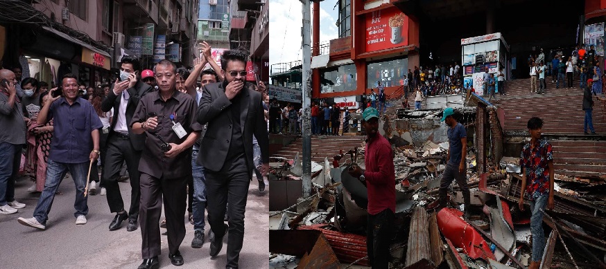 काठमाडौं प्लाजाअघिका अवैध संरचना महानगरले भत्कायो (फोटो फिचर)