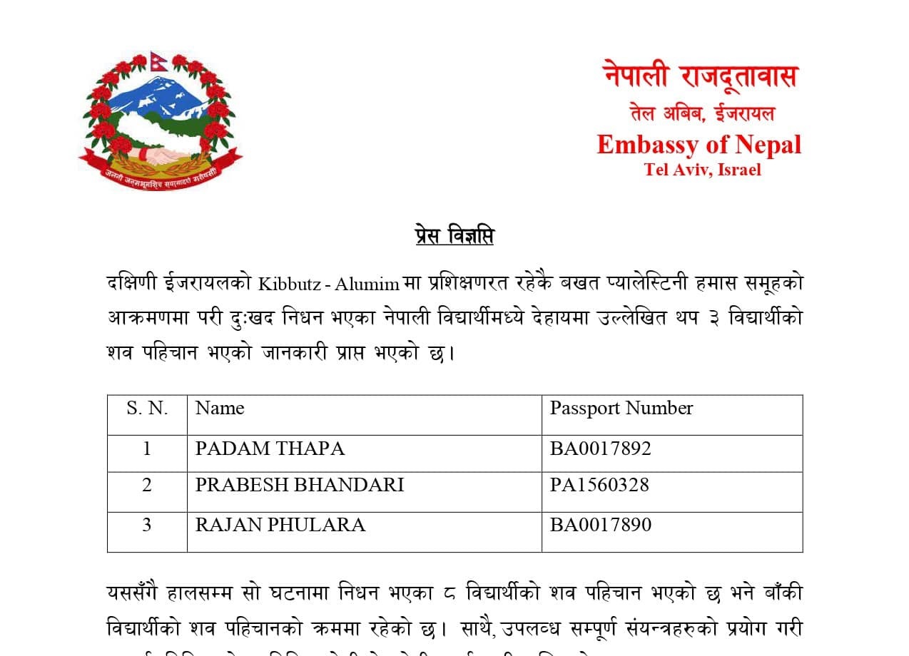 इजरायली सेना र हिजबुल्लाह बीचको भिडन्तमा नेपाली सेना घाइते,  थप तीन नेपालीको शव पहिचान खुल्यो