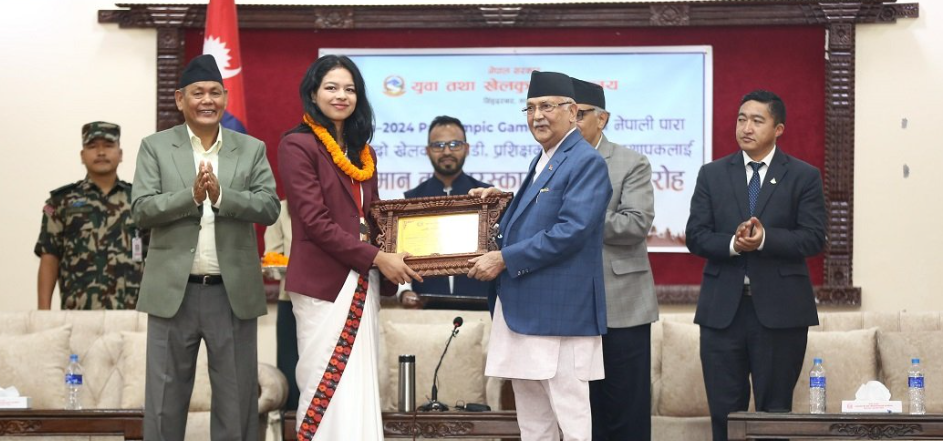 ऐतिहासिक ओलम्पिक पदक विजेता पलेशालाई ६५ लाखसहित सम्मान